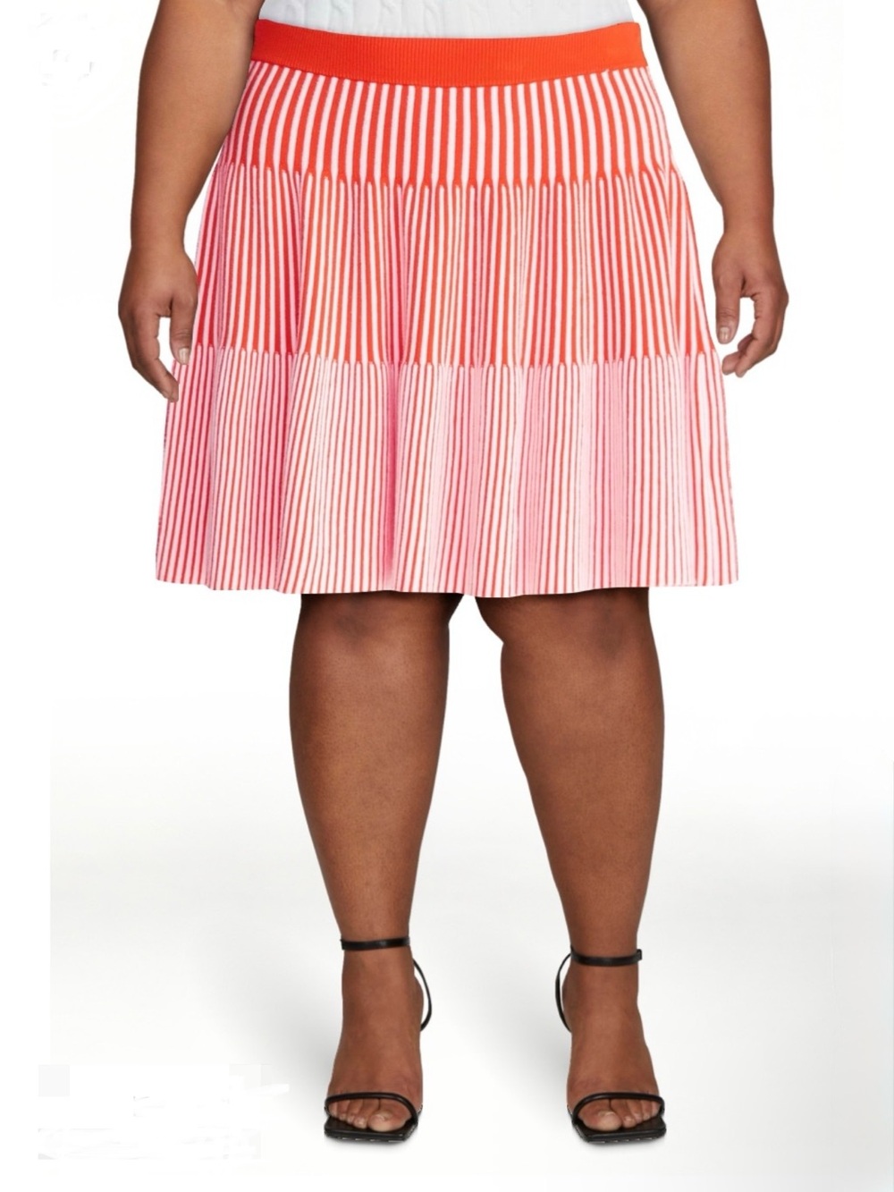 Women's Plus Ribbed Stitch Tiered
A-Line Knit Skirt